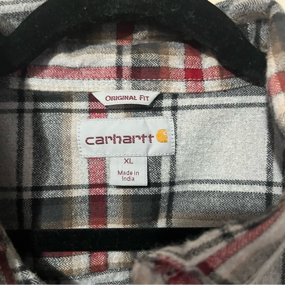 Carhartt Men's Hubbard Plaid Shirt Shadow Button-up Shirt XL - Picture 3 of 7